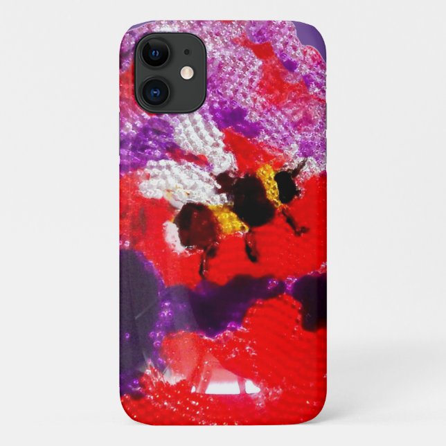 Bee Red Purple Colorful Case-Mate iPhone Case (Back)