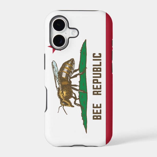 Bee Republic Flag Iphone Case (Back)