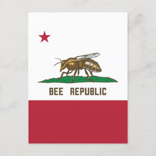 Bee Republic Flag Postcard