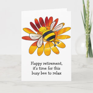 Bee retirement card