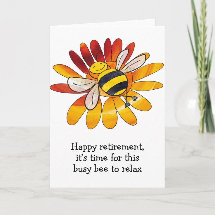 Bee retirement card | Zazzle