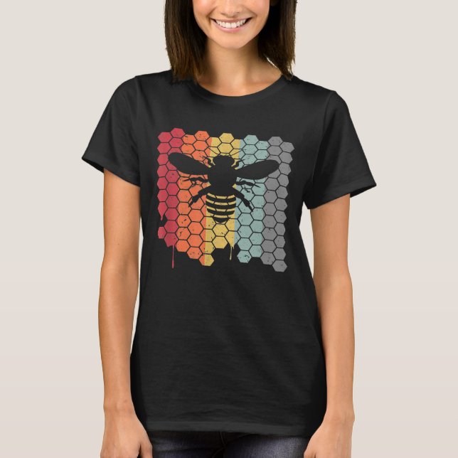 Bee  Retro Style Beekeeper T-Shirt (Front)