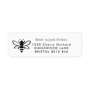 Bee RETURN ADDRESS LABEL