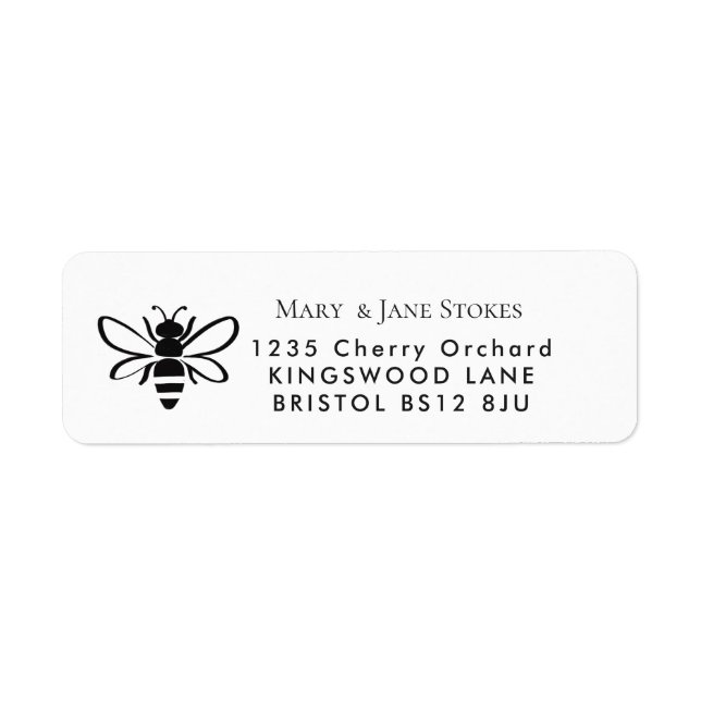 Bee RETURN ADDRESS LABEL  (Front)