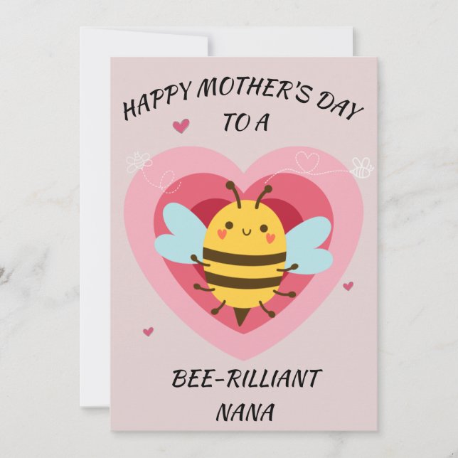 Bee-rilliant nana holiday card (Front)