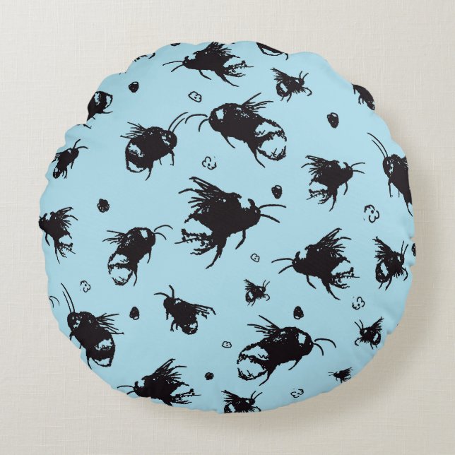 Bee Round Cushion | Cute Birthday Gift for Mom (Front)