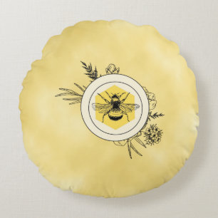Bee Round Pillow