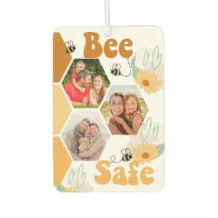 Bee Safe 3 Photo Honeycomb Collage Air Freshener