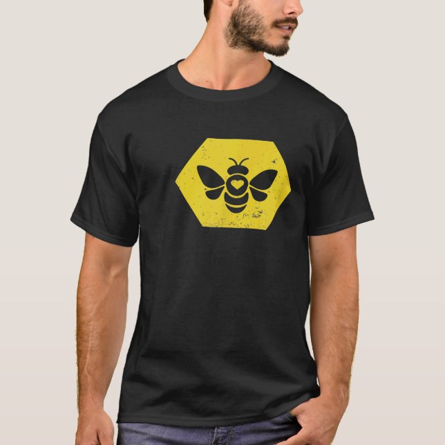 Bee  Save The Bees Comb Honey Beekeeping Apiarist T-Shirt (Front)