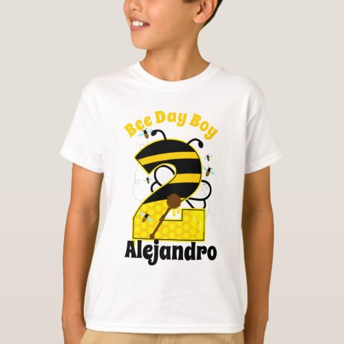 Bee Second Birthday Boy T_Shirt