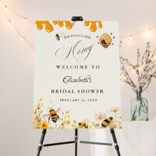 Bee she found her honey Bridal shower welcome sign