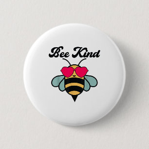 Bee-shirt Girls Bumble Bee Kind Toddler Kids Cute  Button