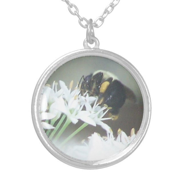 Bee Silver Plated Necklace (Front)