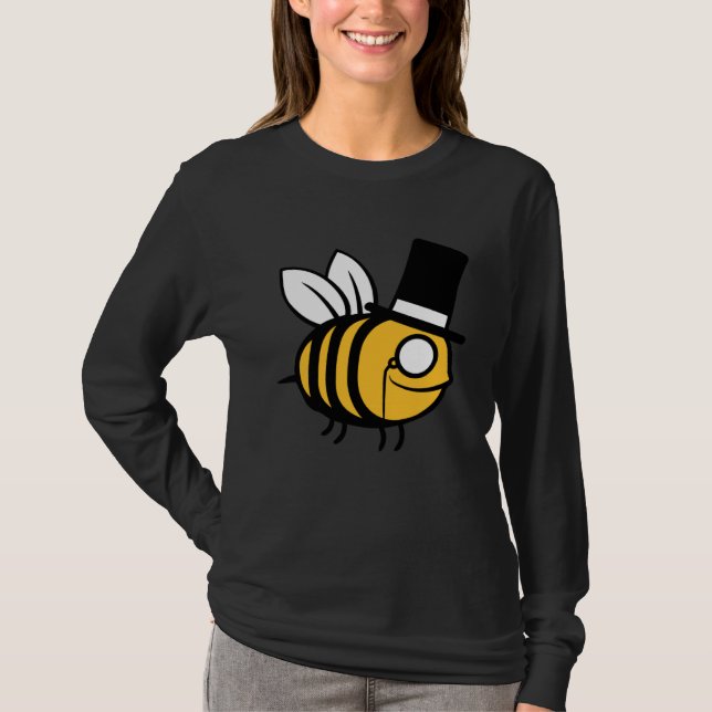 Bee Sir Monocle Glasses Top Hat Rich Gentlemen Bum (Front)