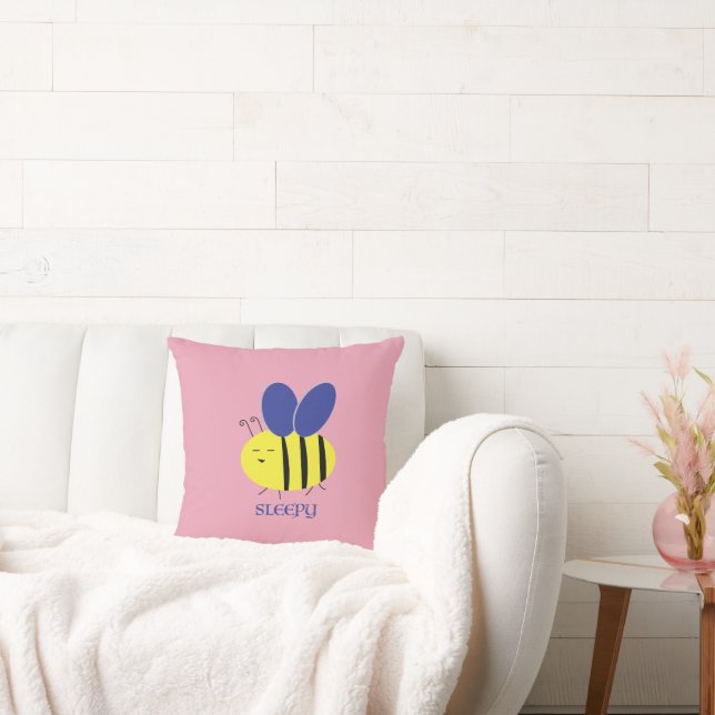 Bee Sleepy Throw Pillow (Couch)
