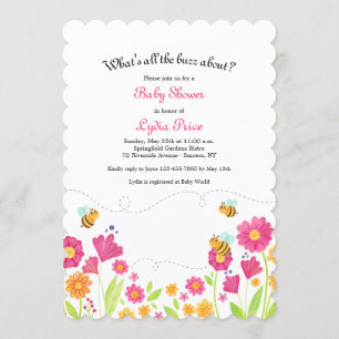 Bee Spring Baby Shower Invitation