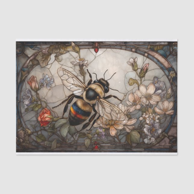 Bee Stained Glass Tissue Paper (Front)