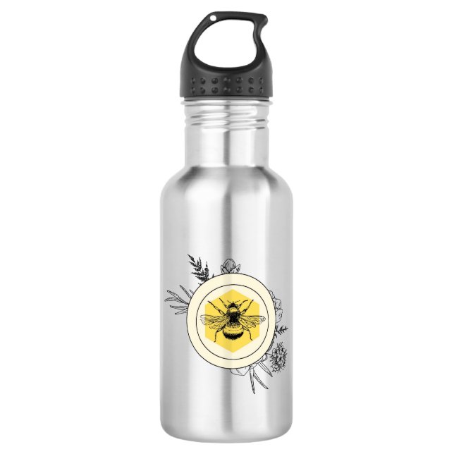 Bee Stainless Steel Water Bottle (Front)