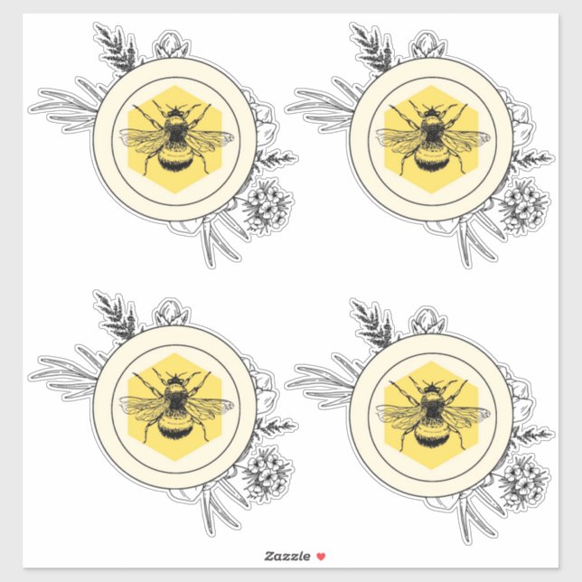 Bee Sticker (Sheet)
