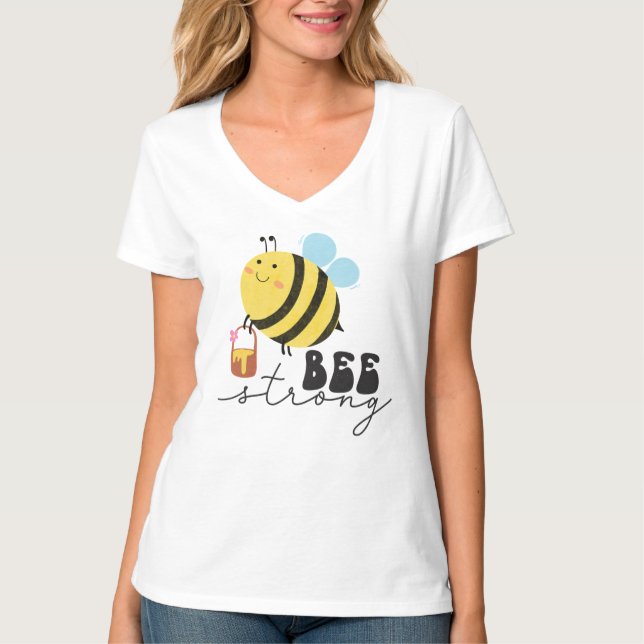 Bee Strong Women’s Basic T-Shirt (Front)
