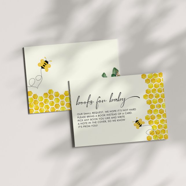 Bee & Sunflower Books For Baby Enclosure Card (Creator Uploaded)
