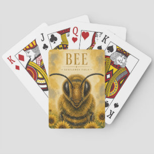 Bee Sunflower Field Wildlife Poker Cards