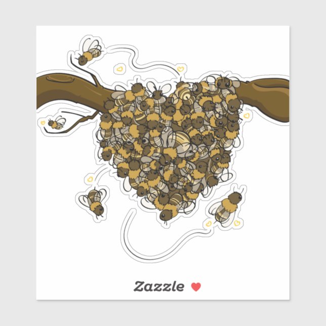 Bee Swarm - Heart Swarm Sticker (Sheet)
