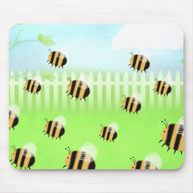 Bee swarm - mouse mat (Front)