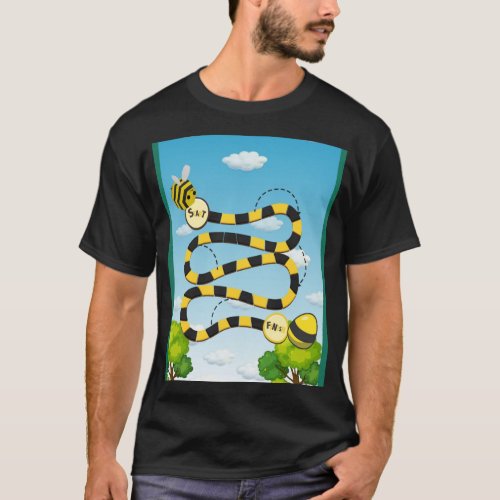 Bee Swarm Simulator Blue Background   Graphic  T_Shirt