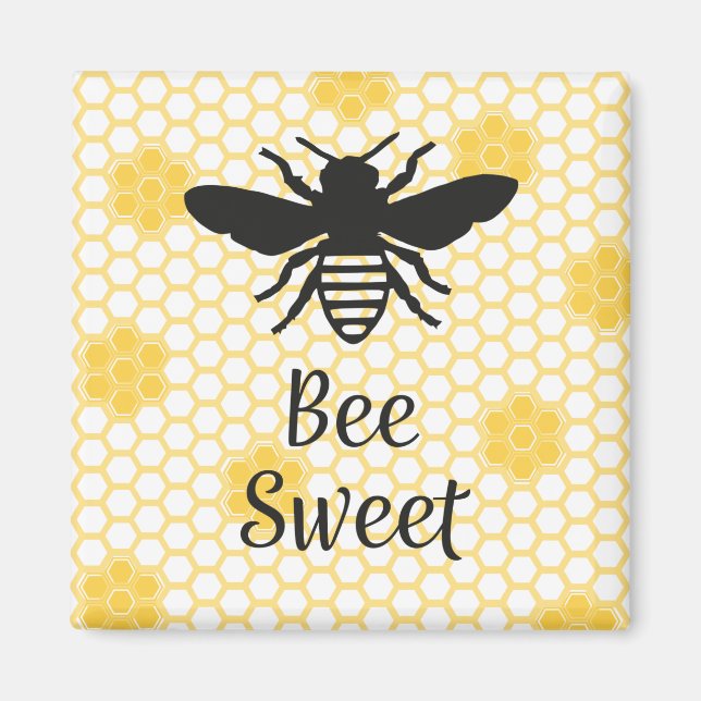 Bee Sweet Square Magnet 2in (Front)