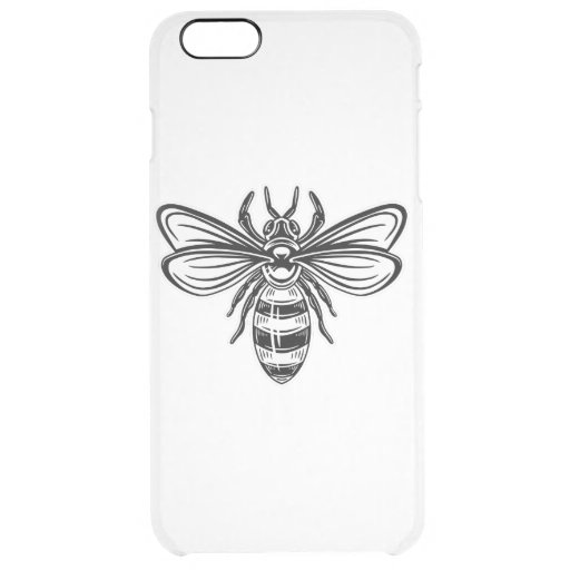 Bee T-Shirt High-Top Sneakers Keychain Patch Case- Clear iPhone 6 Plus Case