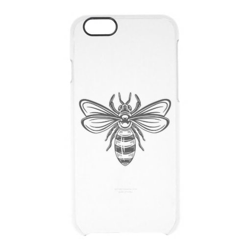Bee T-Shirt High-Top Sneakers Keychain Patch Case- Clear iPhone 6/6S Case