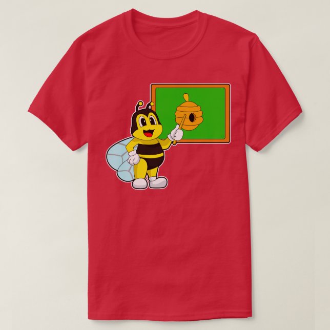 Bee Teacher Pointer Bee nest T-Shirt (Design Front)