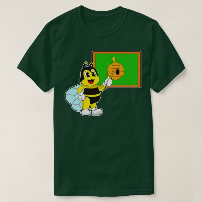 Bee Teacher Pointer Bee nest T-Shirt (Design Front)