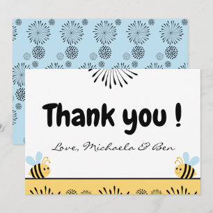 Bee thank you cards Sweet as can bee Baby shower