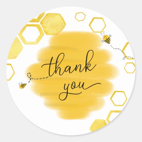 Bee Thank You Favor Sticker