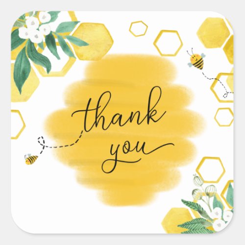 Bee Thank You Favor Sticker