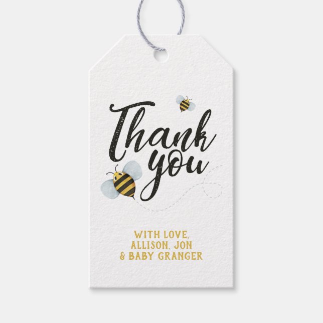Bee Thank You Favor Tag (Front)