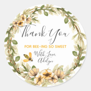 Bee Thank You for bee-ing here Stickers
