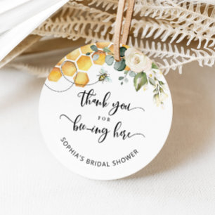 Bee thank you for beeing here favor tags