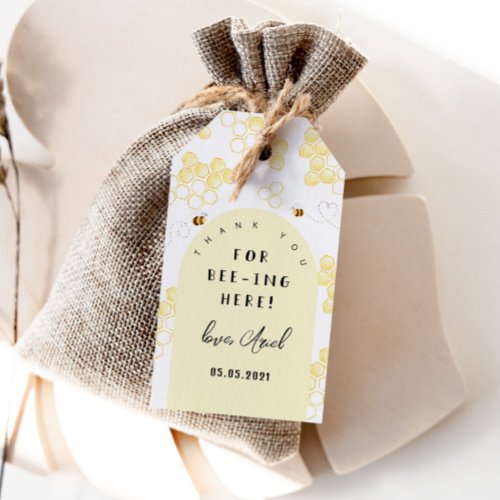 Bee thank you for beeing here gift tags