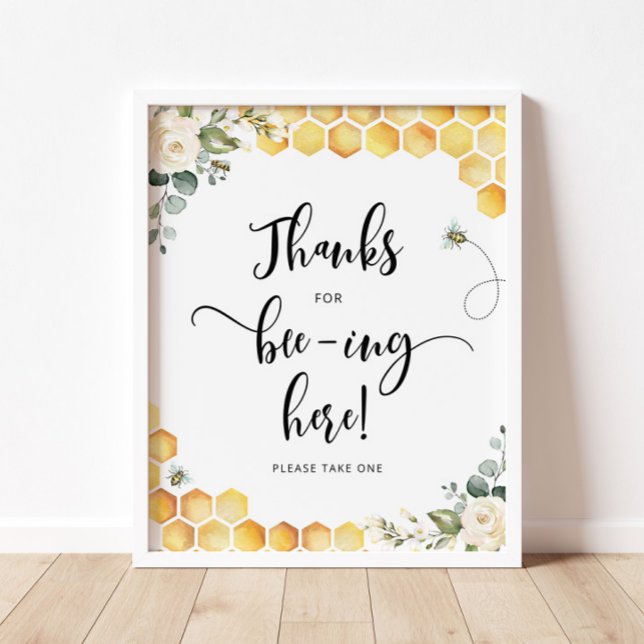 Bee thank you for beeing here sign (Creator Uploaded)