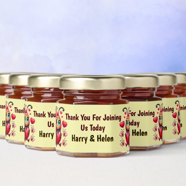 Bee Thankful Honey Jar Favors (Multi)