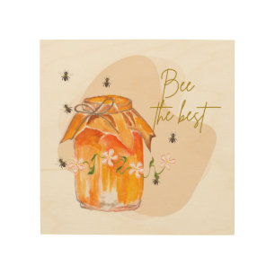 bee the best wood wall art