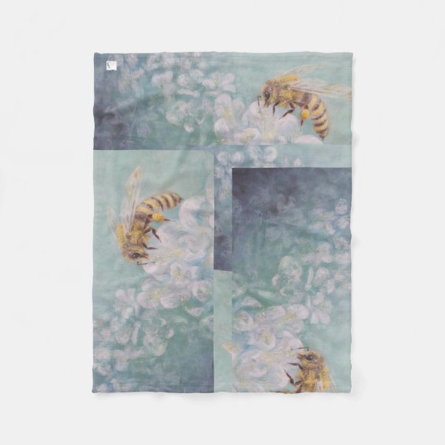 "Bee The Change" Fleece Blanket (Front)