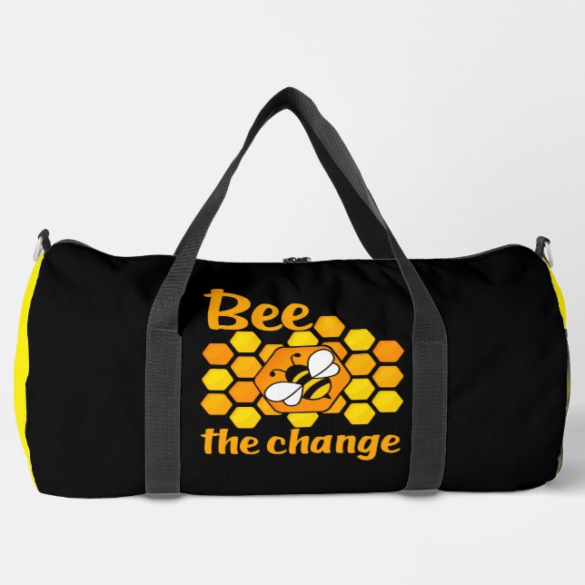Bee The Change Honeycomb Duffle Bag (Front)