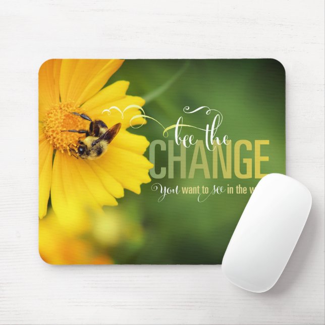 Bee the Change Mousepad (With Mouse)