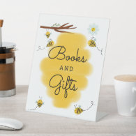 Bee Theme Baby Shower Decor Books and Gifts Sign