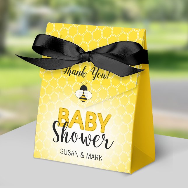 Bee theme Baby Shower Favor Box.  Boxes (Creator Uploaded)