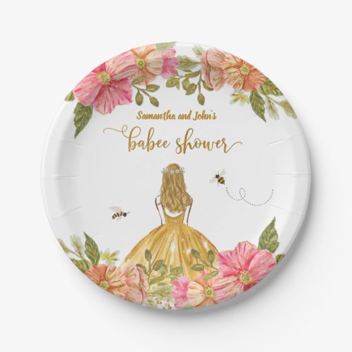 Bee Theme Baby Shower  Paper Plates